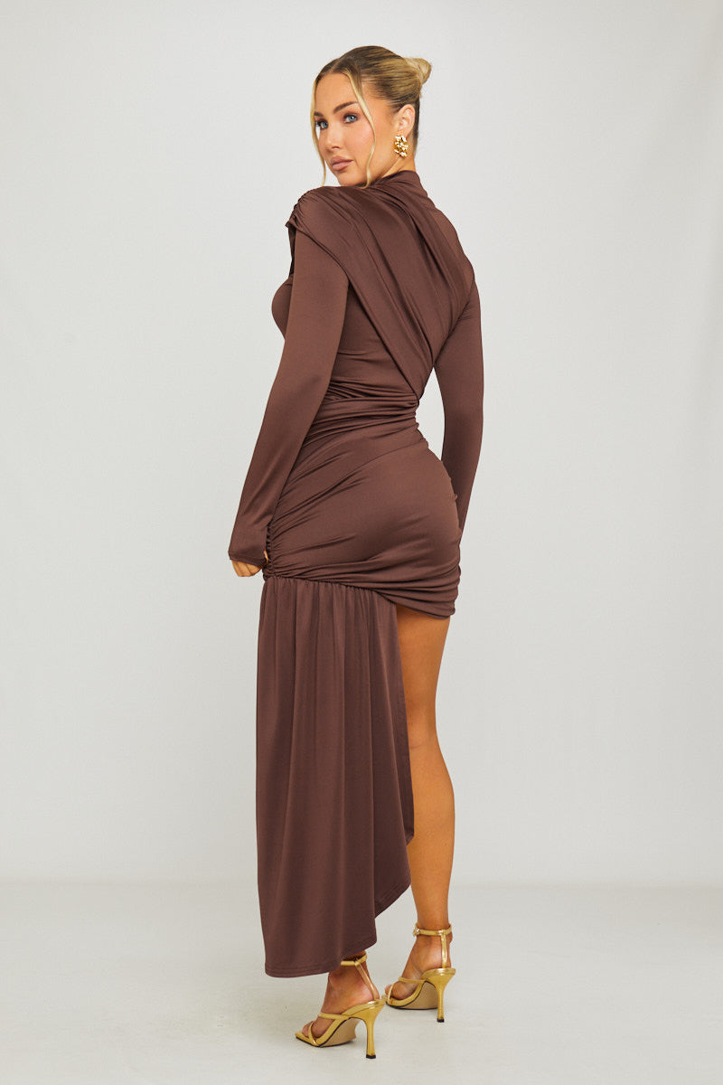 The Midnight Brown Mini Dress