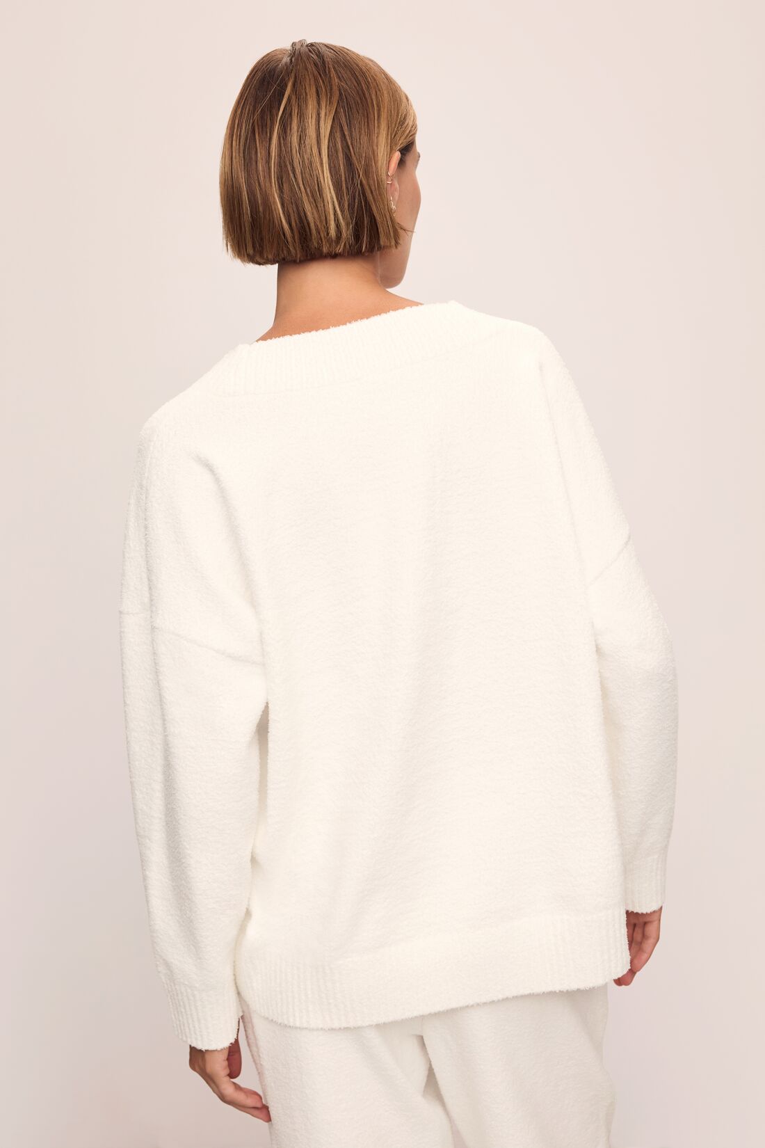 The Studio Bouclé Sweater – Oversized V-Neck