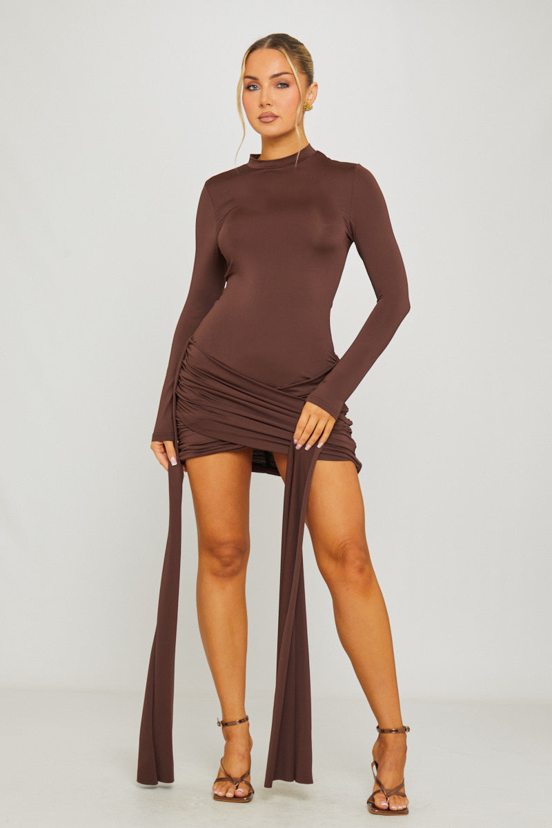 The Chocolate Chestnut Drape Dress