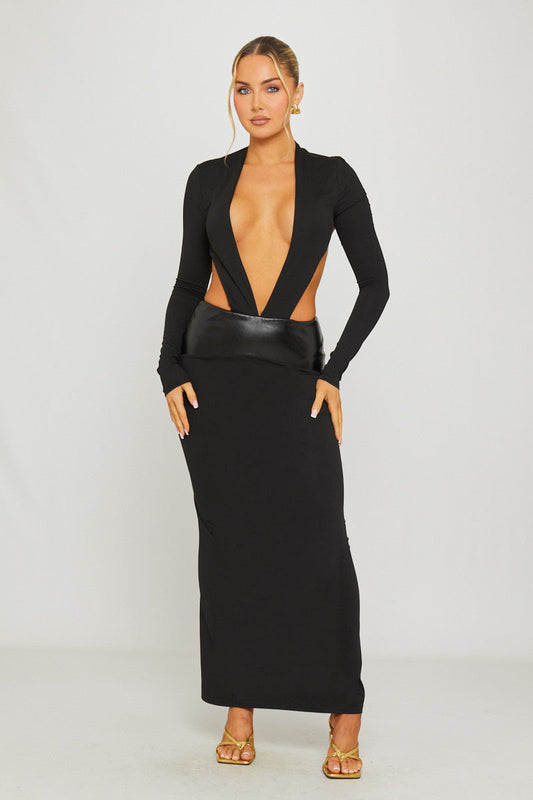 The Eclipse Maxi Black Dress