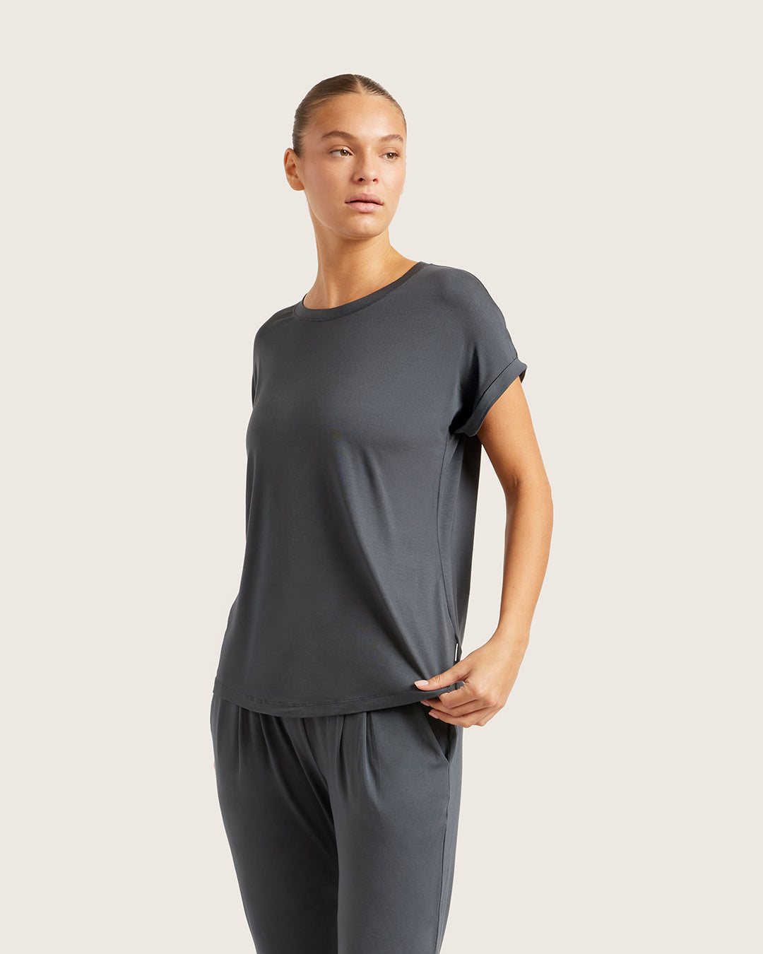 The Off-Duty Lounge Grey Top