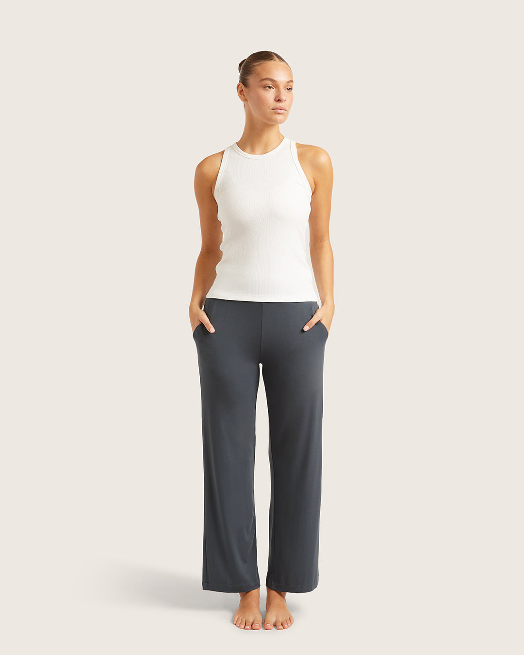 The Off-Duty Lounge wide leg – Gray