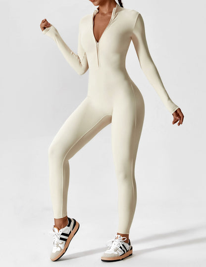 The Lumaline Long Sleeve Zipper Jumpsuit 