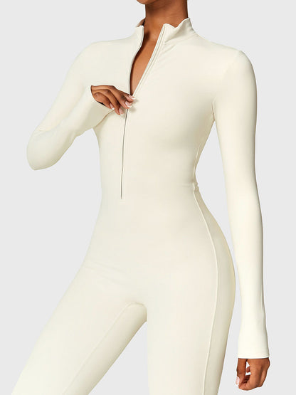 The Veloura Fleece Long Sleeve Zipper Jumpsuit (warm) 
