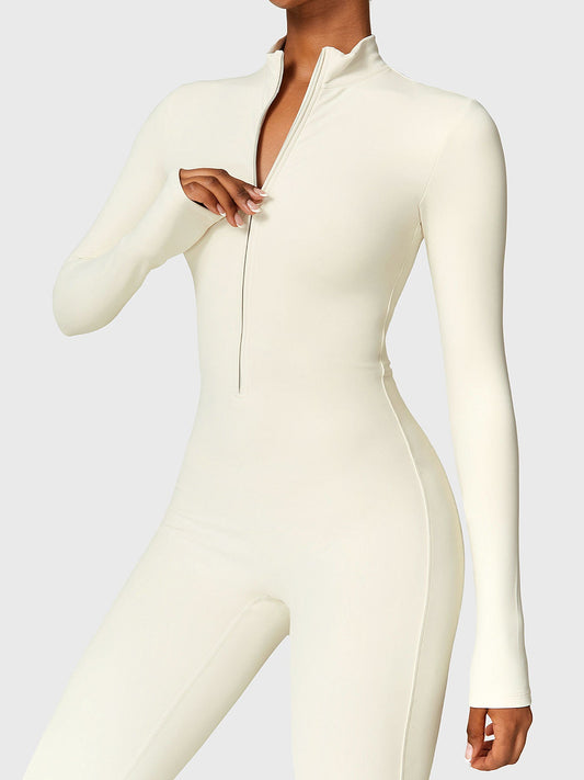 The Veloura Fleece Long Sleeve Zipper Jumpsuit (warm) 