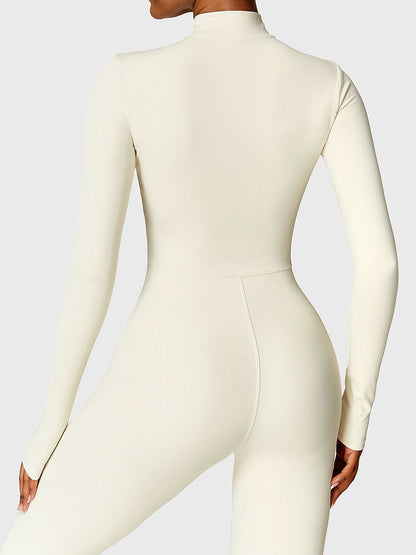 The Veloura Fleece Long Sleeve Zipper Jumpsuit (warm) 