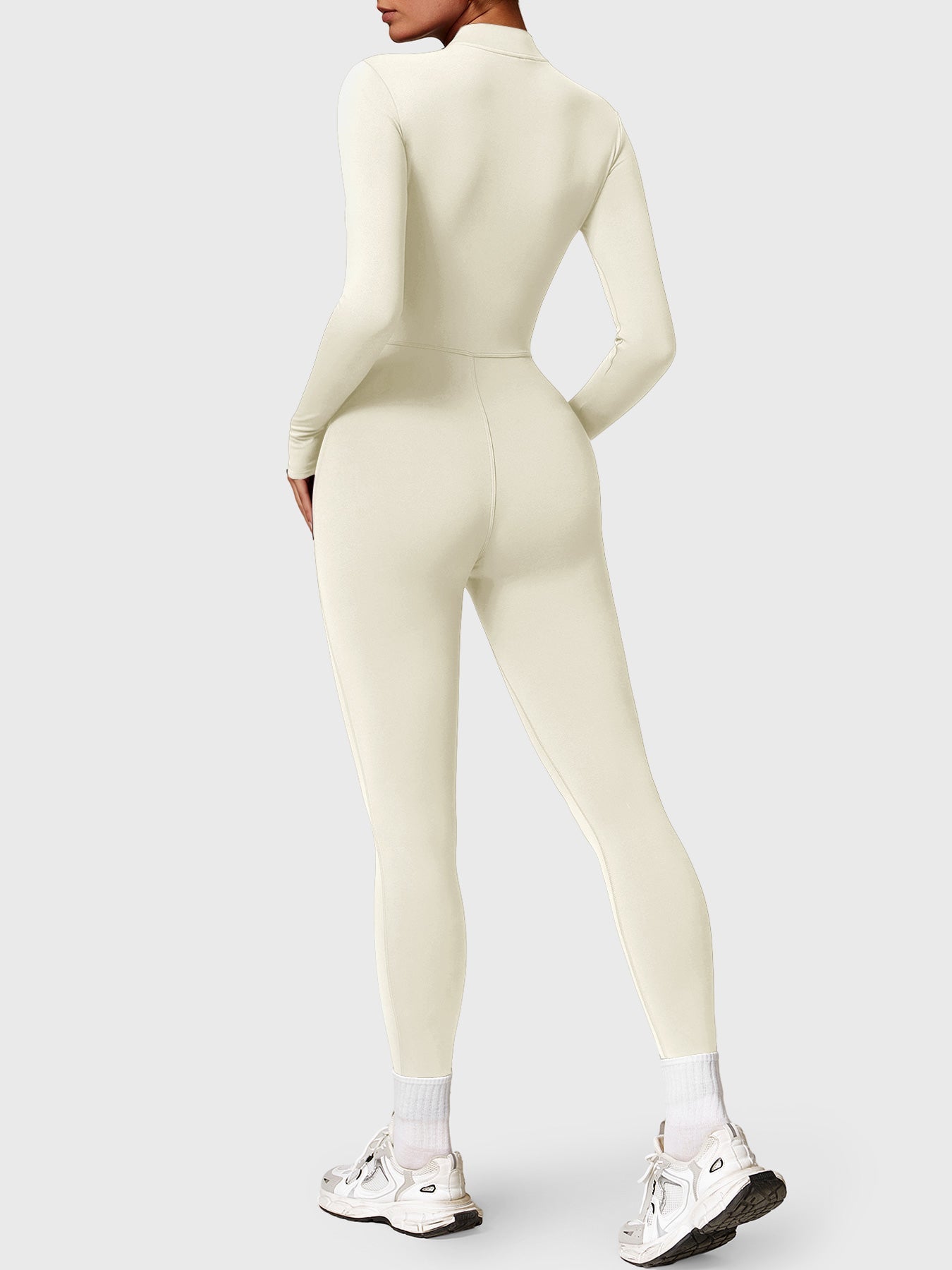 The Veloura Fleece Long Sleeve Zipper Jumpsuit (warm) 