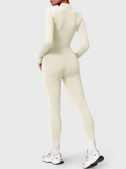 The Veloura Fleece Long Sleeve Zipper Jumpsuit (warm) 