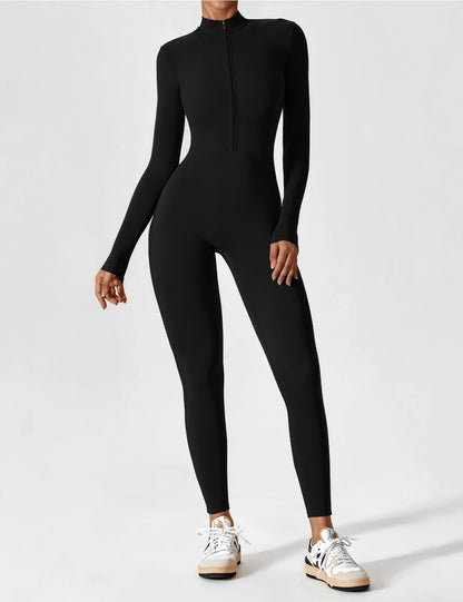 The Lumaline Long Sleeve Zipper Jumpsuit 