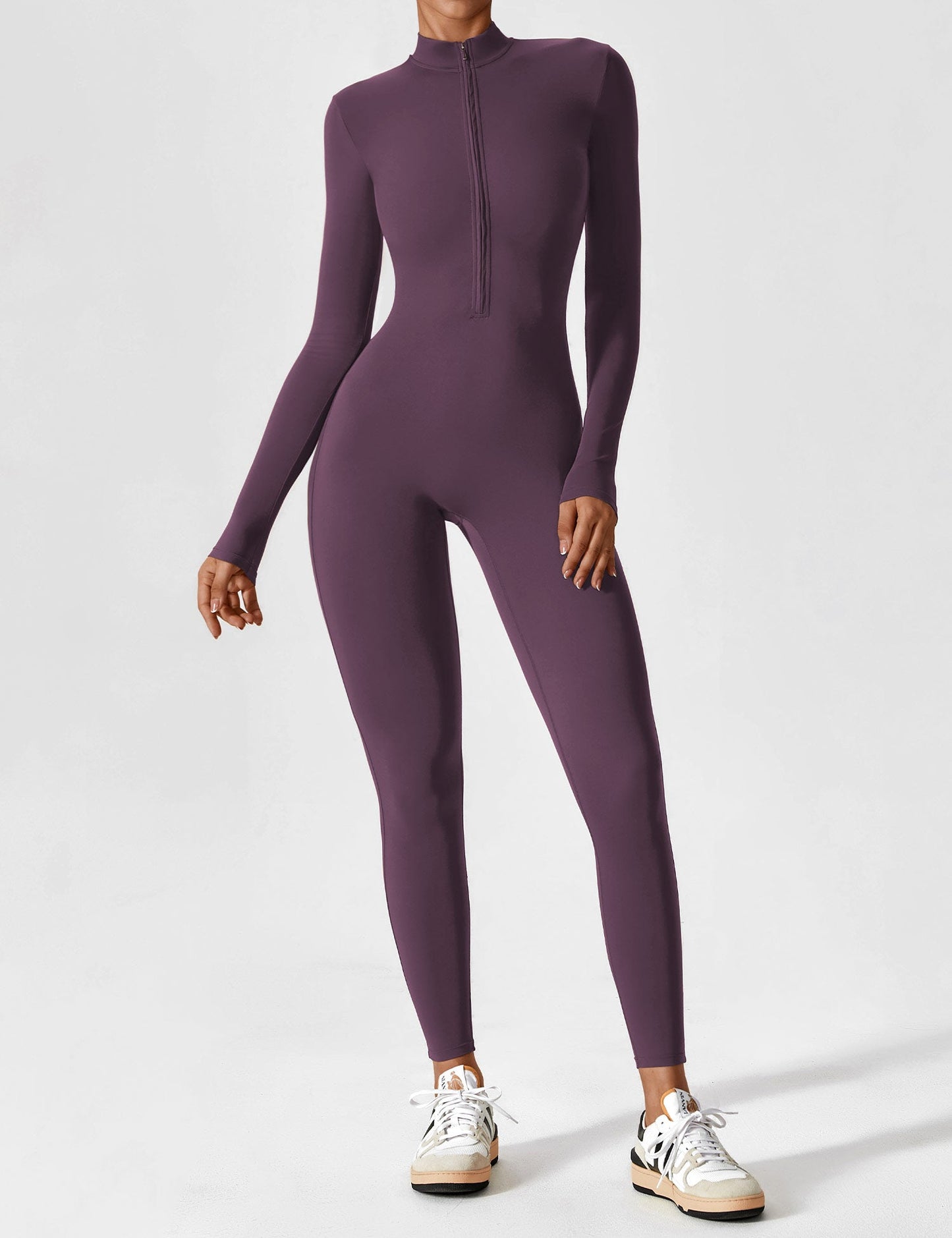 The Lumaline Long Sleeve Zipper Jumpsuit 
