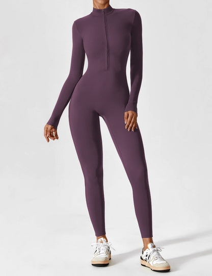 The Lumaline Long Sleeve Zipper Jumpsuit 