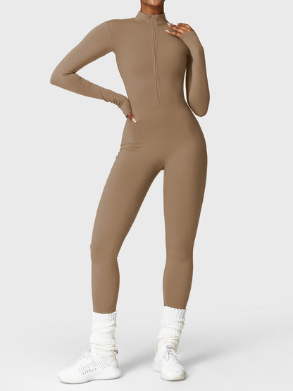 The Veloura Fleece Long Sleeve Zipper Jumpsuit (warm) 