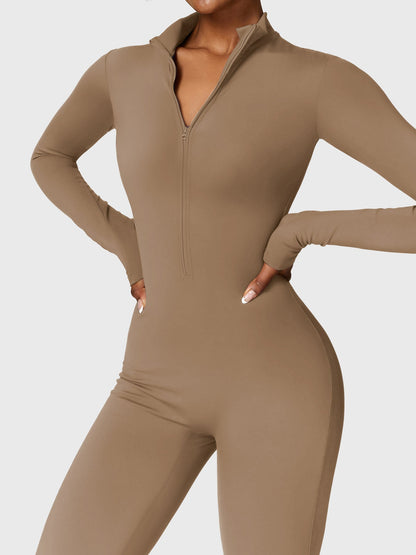 The Veloura Fleece Long Sleeve Zipper Jumpsuit (warm) 