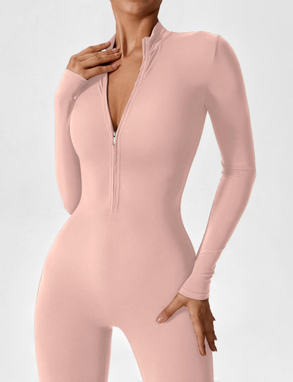 The Lumaline Long Sleeve Zipper Jumpsuit 