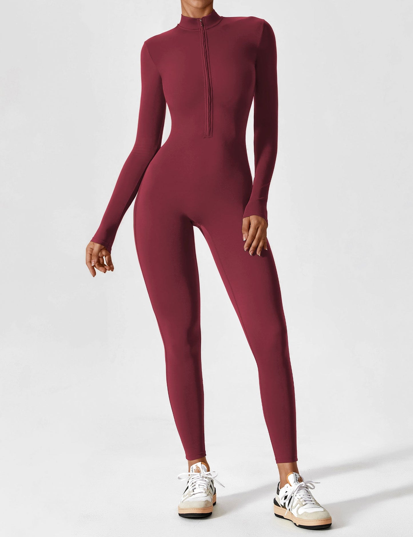 The Lumaline Long Sleeve Zipper Jumpsuit 