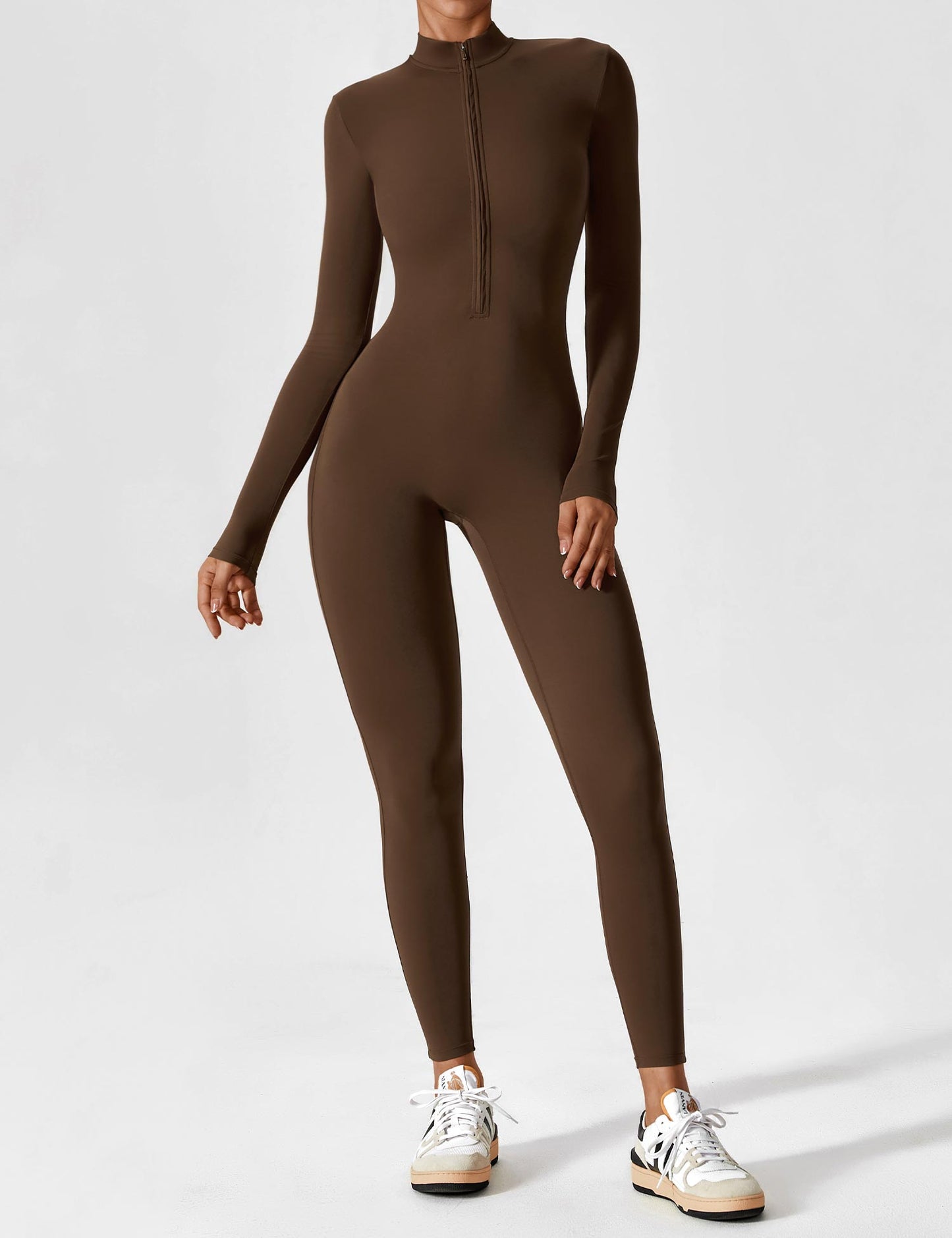 The Lumaline Long Sleeve Zipper Jumpsuit 