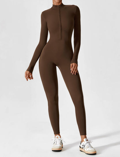 The Lumaline Long Sleeve Zipper Jumpsuit 