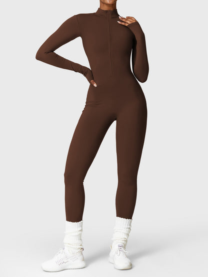 The Veloura Fleece Long Sleeve Zipper Jumpsuit (warm) 