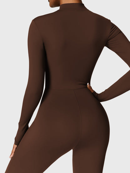 The Veloura Fleece Long Sleeve Zipper Jumpsuit (warm) 