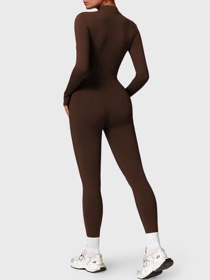 The Veloura Fleece Long Sleeve Zipper Jumpsuit (warm) 