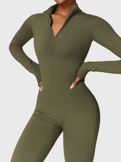 The Veloura Fleece Long Sleeve Zipper Jumpsuit (warm) 