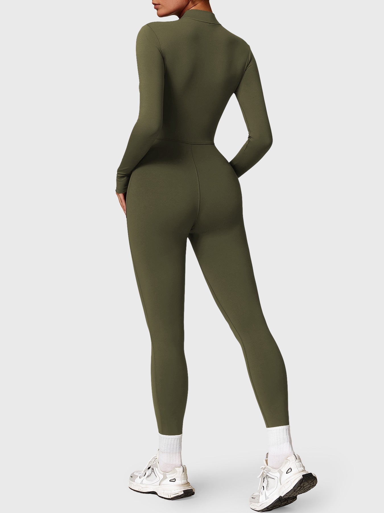 The Veloura Fleece Long Sleeve Zipper Jumpsuit (warm) 