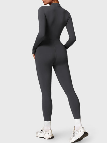 The Veloura Fleece Long Sleeve Zipper Jumpsuit (warm) 