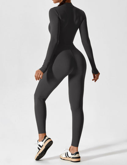The Lumaline Long Sleeve Zipper Jumpsuit 