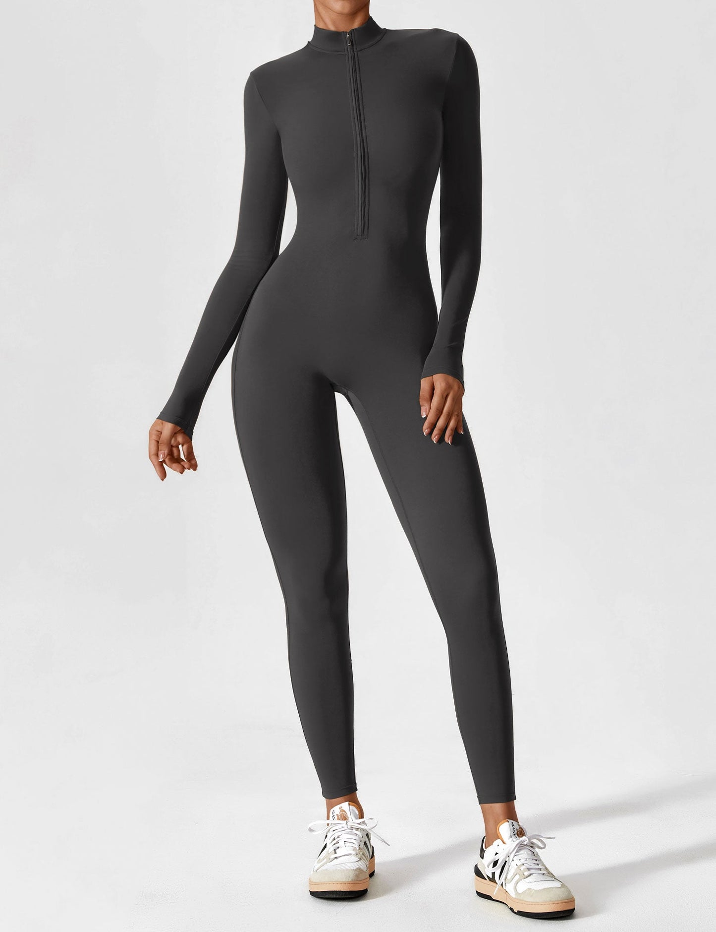 The Lumaline Long Sleeve Zipper Jumpsuit 