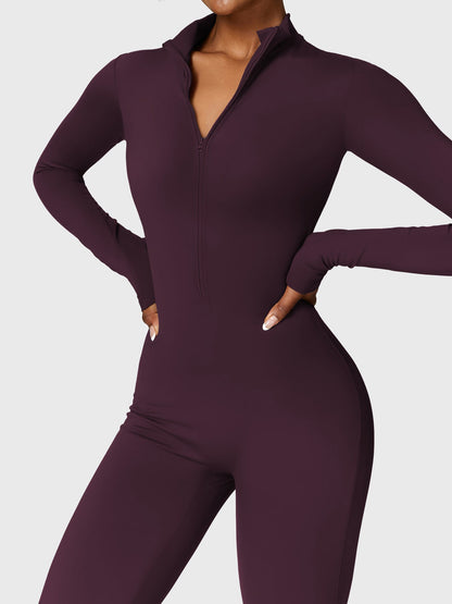 The Veloura Fleece Long Sleeve Zipper Jumpsuit (warm) 