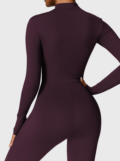 The Veloura Fleece Long Sleeve Zipper Jumpsuit (warm) 