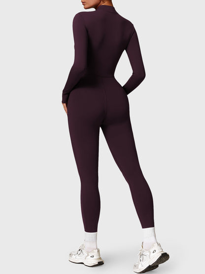 The Veloura Fleece Long Sleeve Zipper Jumpsuit (warm) 