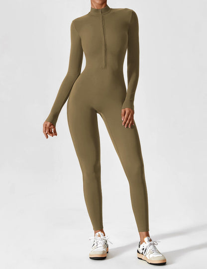 The Lumaline Long Sleeve Zipper Jumpsuit 