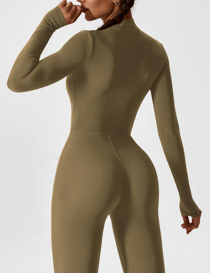 The Lumaline Long Sleeve Zipper Jumpsuit 