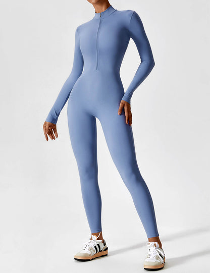 The Lumaline Long Sleeve Zipper Jumpsuit 
