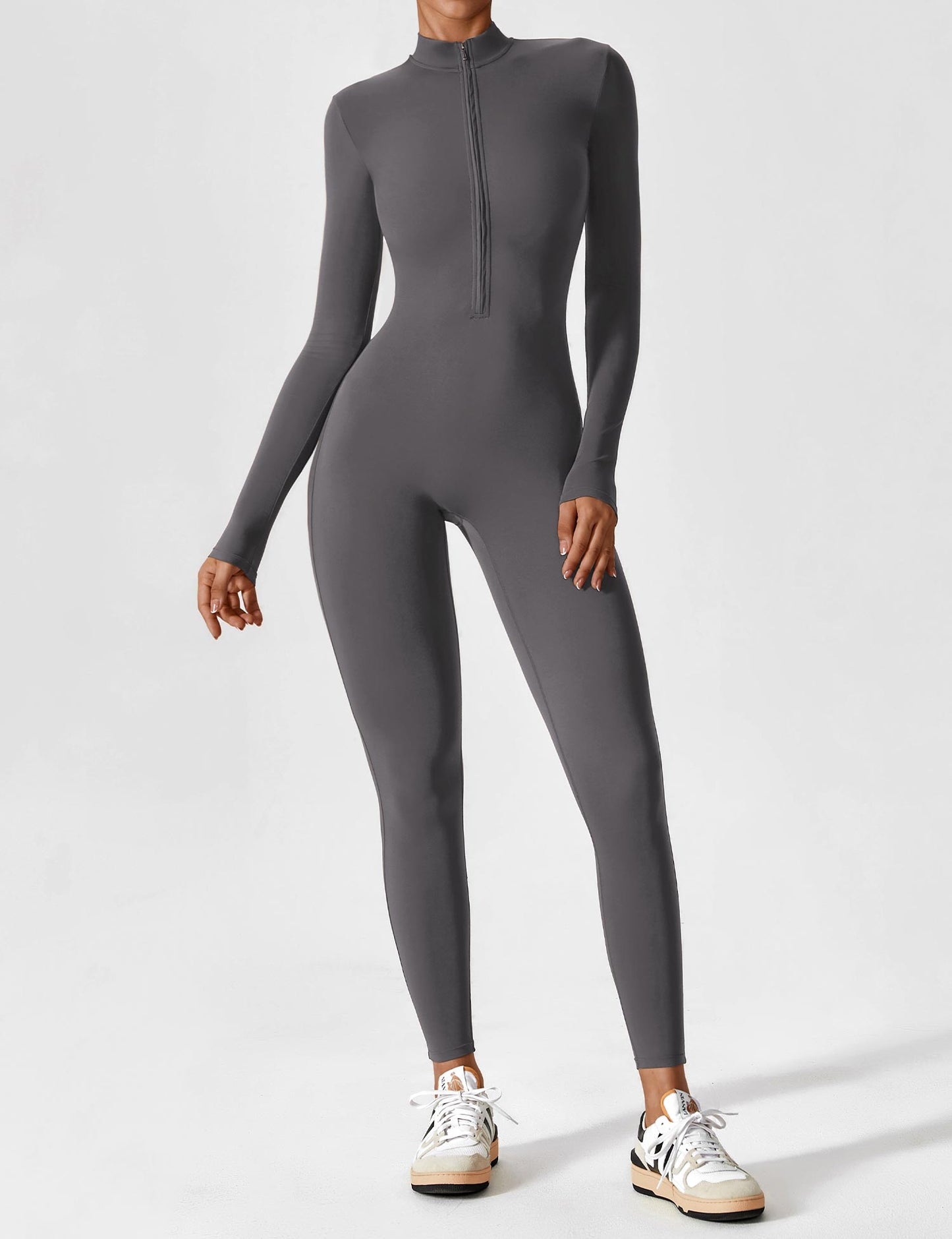 The Lumaline Long Sleeve Zipper Jumpsuit 
