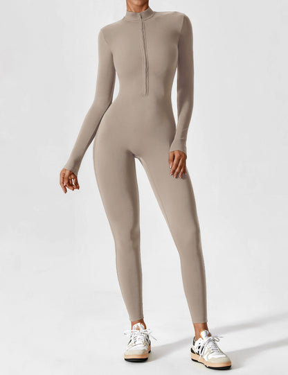 The Lumaline Long Sleeve Zipper Jumpsuit 