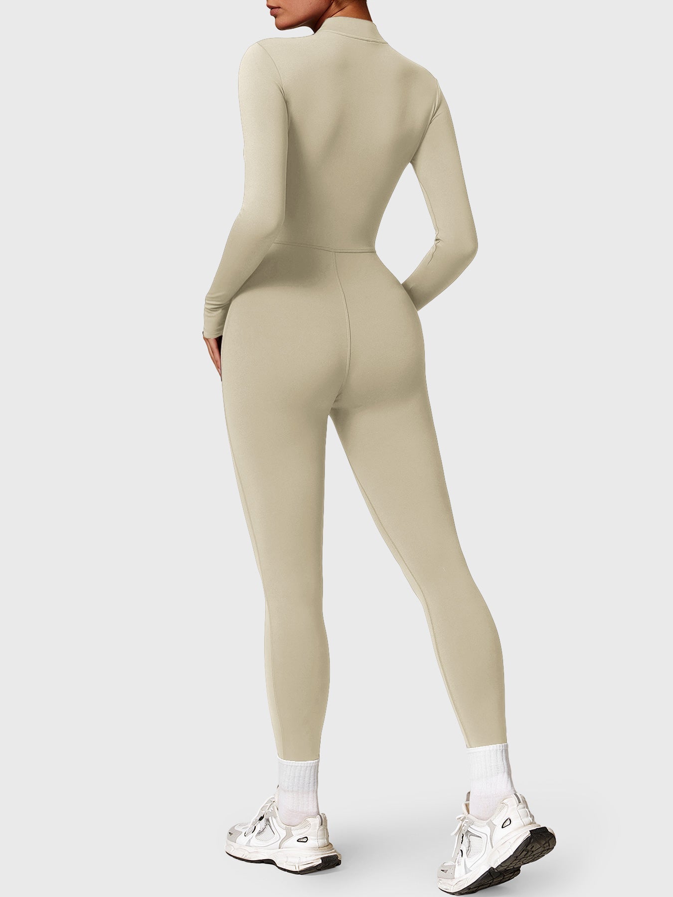 The Veloura Fleece Long Sleeve Zipper Jumpsuit (warm) 