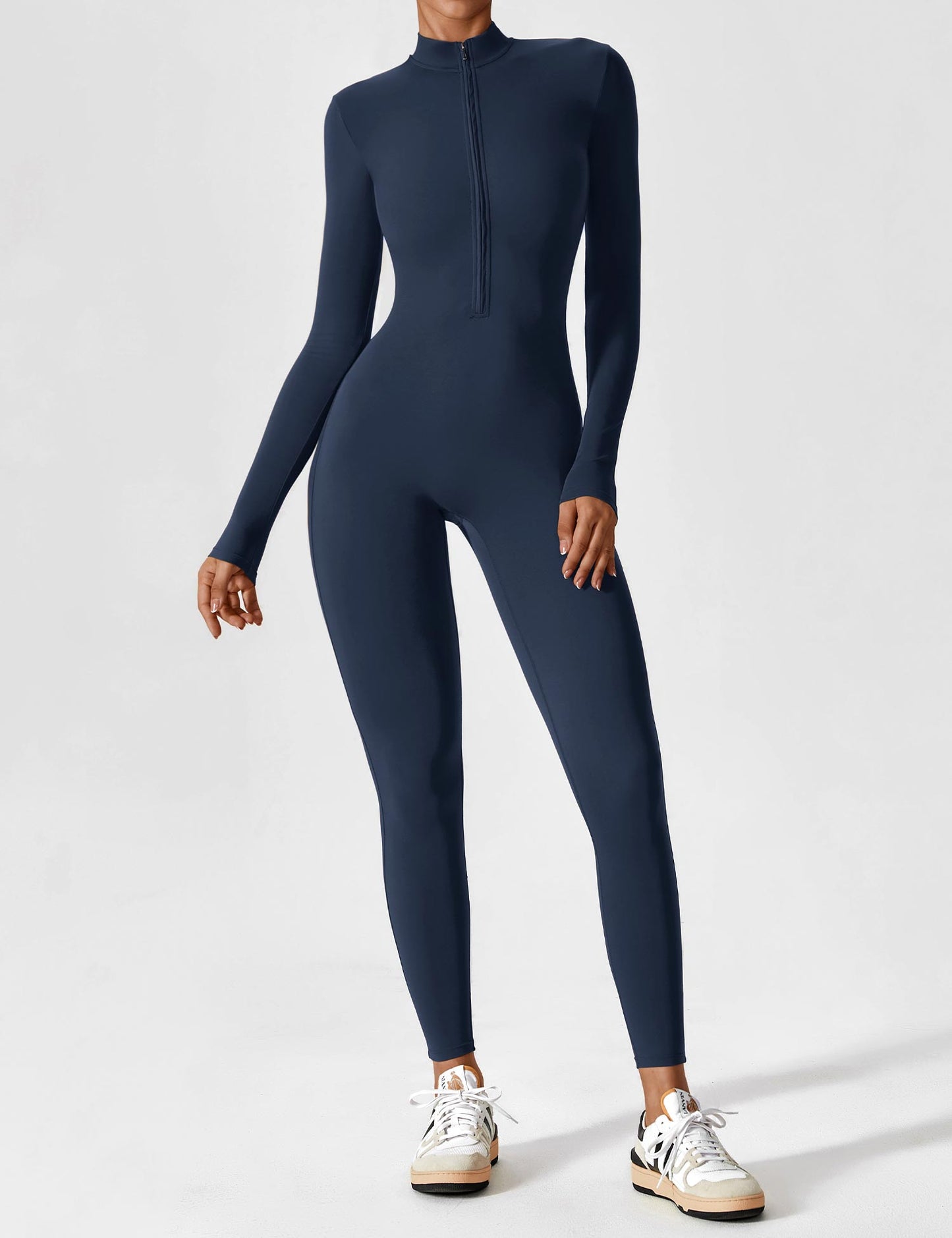 The Lumaline Long Sleeve Zipper Jumpsuit 