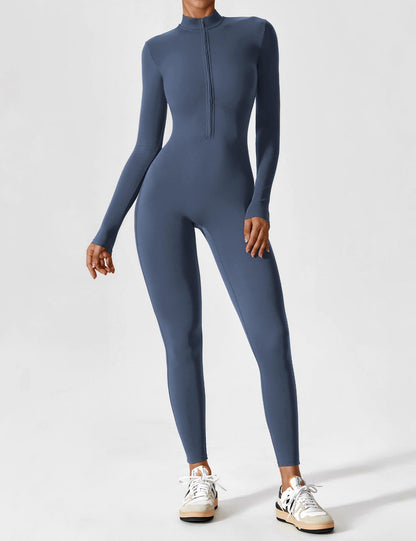 The Lumaline Long Sleeve Zipper Jumpsuit 