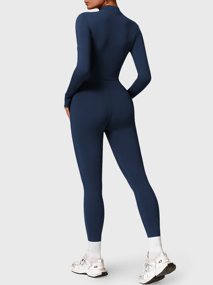 The Veloura Fleece Long Sleeve Zipper Jumpsuit (warm) 
