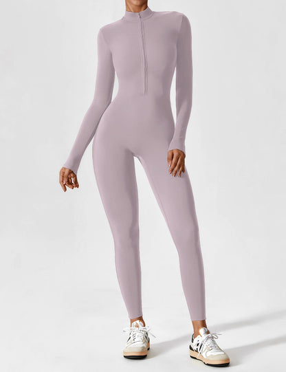 The Lumaline Long Sleeve Zipper Jumpsuit 