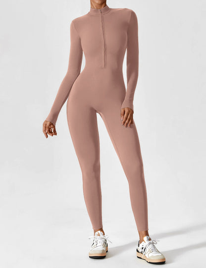 The Lumaline Long Sleeve Zipper Jumpsuit 