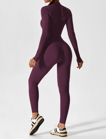 The Lumaline Long Sleeve Zipper Jumpsuit 