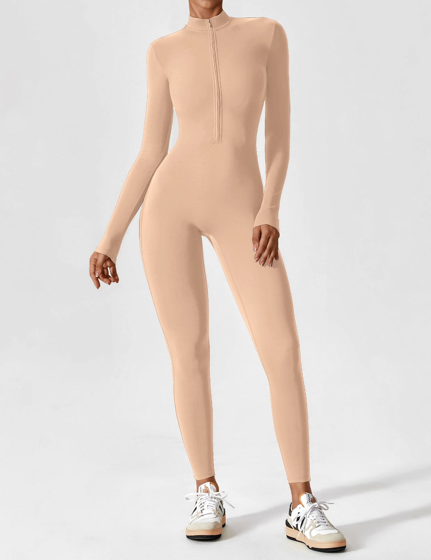 The Lumaline Long Sleeve Zipper Jumpsuit 