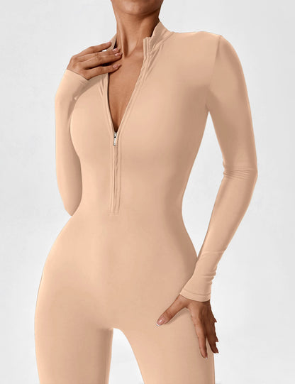 The Lumaline Long Sleeve Zipper Jumpsuit 