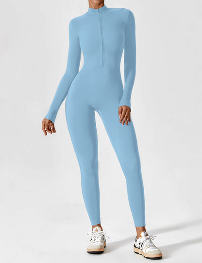 The Lumaline Long Sleeve Zipper Jumpsuit 