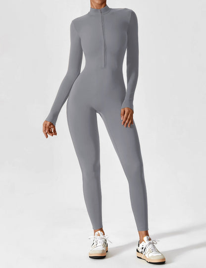 The Lumaline Long Sleeve Zipper Jumpsuit 