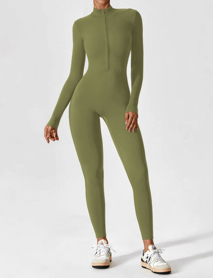 The Lumaline Long Sleeve Zipper Jumpsuit 