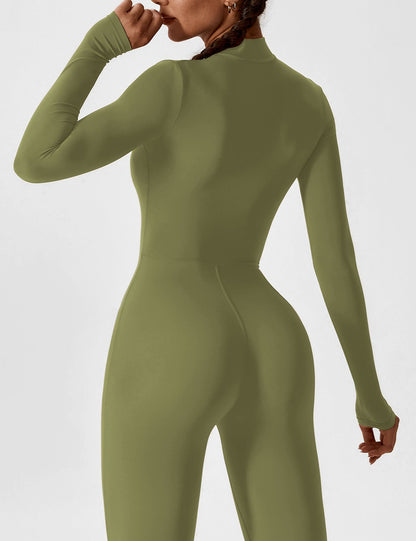 The Lumaline Long Sleeve Zipper Jumpsuit 